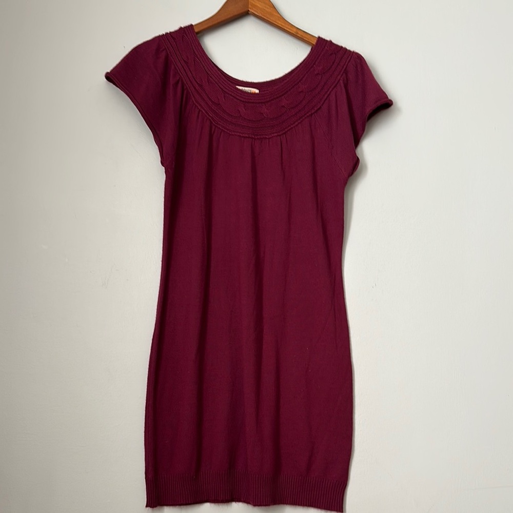 Route66 Burgundy Knit Sweater Dress size L
